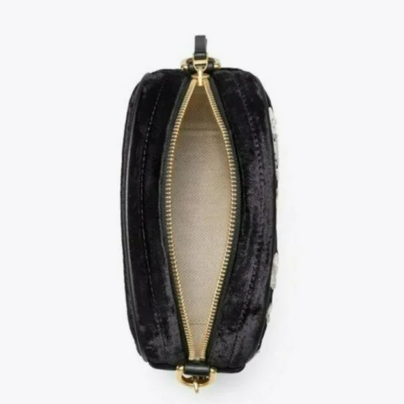 Tory Burch Kira Velvet Embroidered Crossbody Handbag - Picture 4 of 8